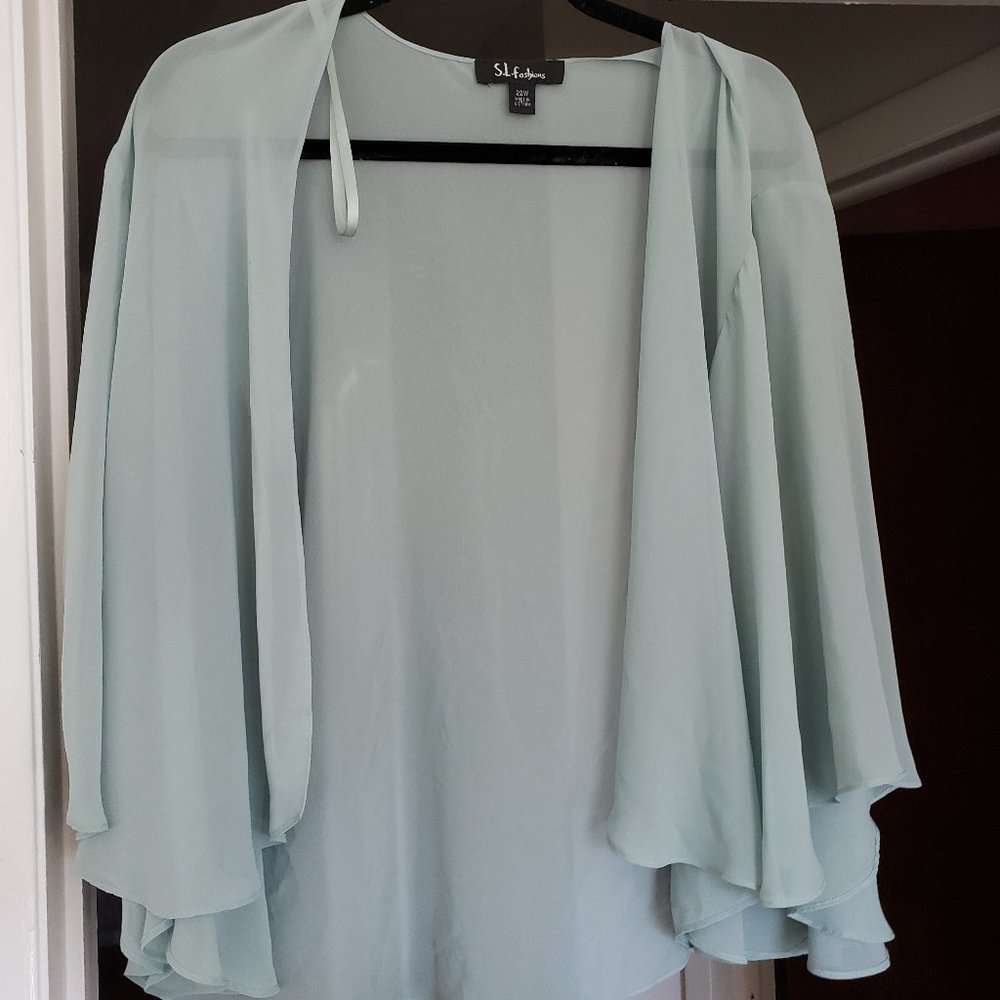 TEAL DRESSY COVER UP